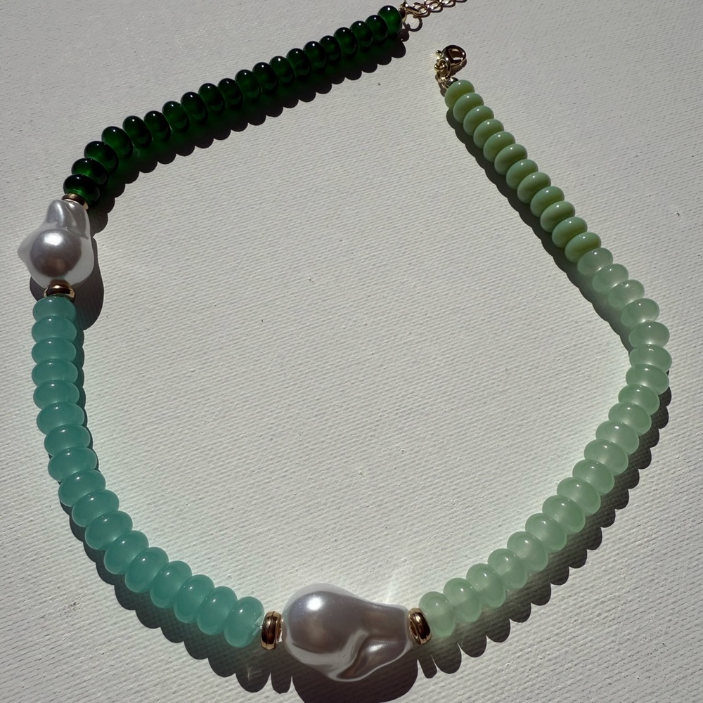 Anthropologie Blue and Turquoise Beaded Necklace - Picture 5 of 5